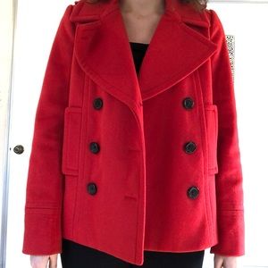 Red J. Crew coat